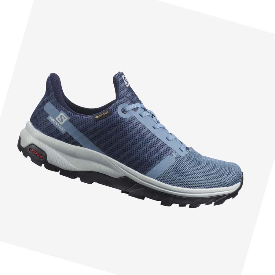 Tenis Senderismo Salomon WoOUTBOUND PRISM GORE-TEX Mujer Azules | MX 2844HAP